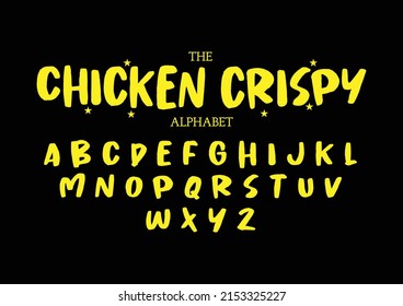Vector of stylized modern font and alphabet.