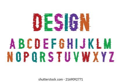 Vektorgrafik von stilisierten modernen Schriftarten und Alphabeten, Vektorgrafik 10EPS