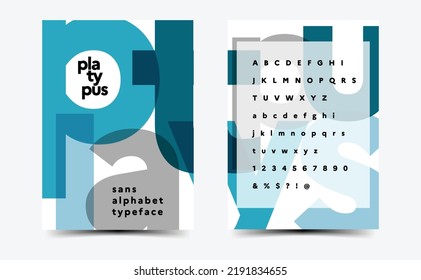 Vector of stylized modern font and alphabet. Abstract typography poster. Vintage modern minimal fashion design.