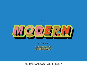 Vector de letra y alfabeto modernos estilizados