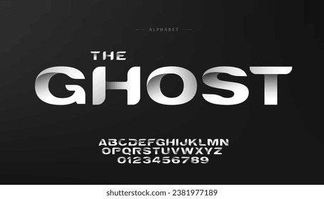 Vector of stylized modern font and alphabet. 3D vector font