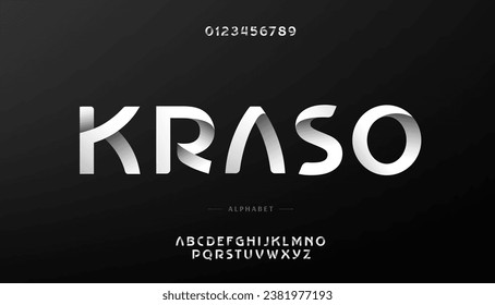 Vector of stylized modern font and alphabet. 3D vector font