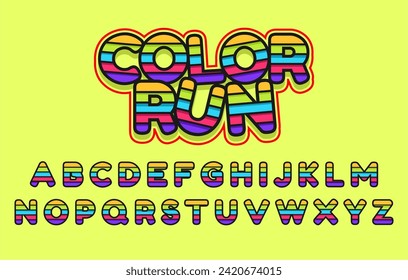 Vector of stylized modern font, uppercase and lowercase letters