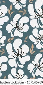 vector stylized modern seamless floral pattern