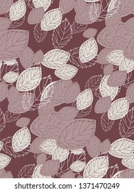 vector stylized modern seamless floral pattern