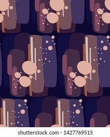 vector stylized modern seamless floral pattern