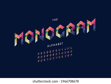 Vector of stylized monogram alphabet and font