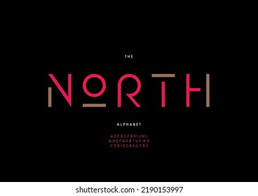 Vector of stylized north alphabet and font