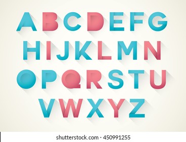 Vector de letra y alfabeto de papel estilizado