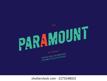Vector of stylized paramount alphabet and font