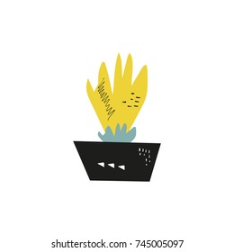 Vector stylized plant. Poster, postcard, sticker, print, element for design and other.