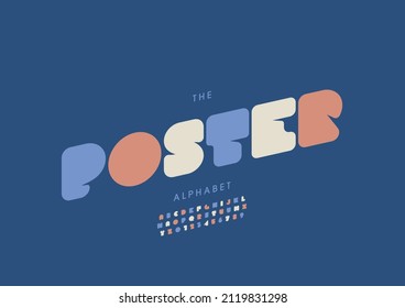 Vector of stylized poster alphabet and font