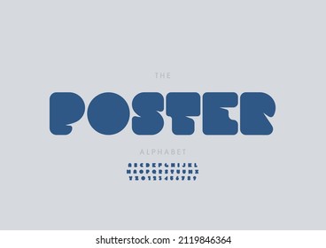 Vector of stylized poster alphabet and font