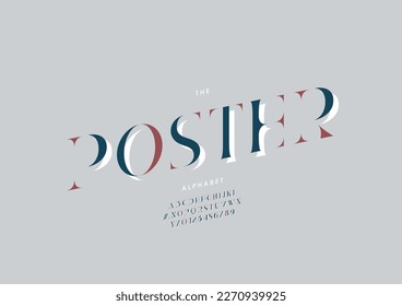 Vector of stylized poster alphabet and font