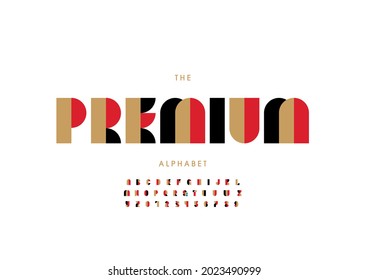 Vector of stylized premium alphabet and font