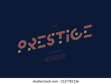 Vector of stylized prestige alphabet and font