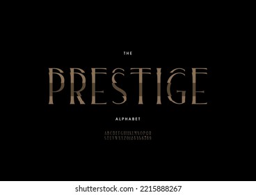 Vector of stylized prestige alphabet and font