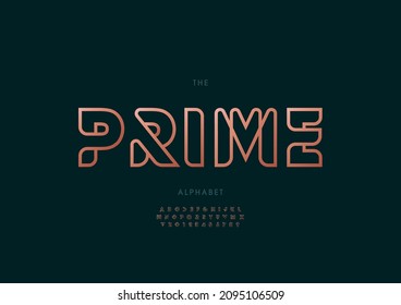Vector of stylized prime alphabet and font