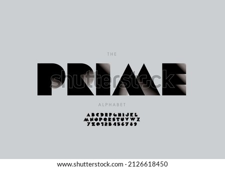 Vector of stylized prime alphabet and font Stockfoto © 