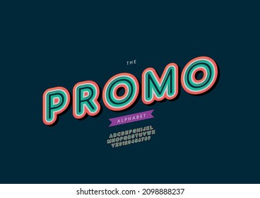 Vector of stylized promo alphabet and font