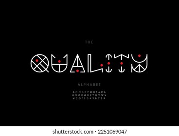 Vector de letras y letras de calidad estilizada