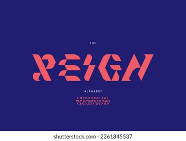 Vector del alfabeto y letra de reinado estilizado