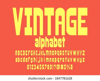 Vector of stylized retro alphabet design