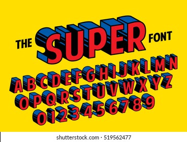 Vector of stylized retro font and alphabet