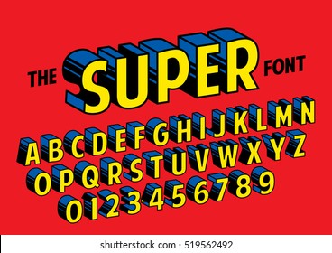 Vector of stylized retro font and alphabet