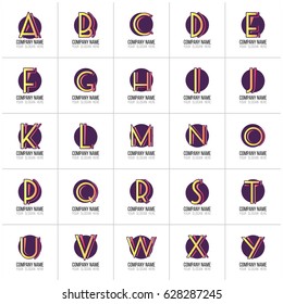Vector of stylized retro font and alphabet on white background.vector illustration.