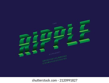 Vector del alfabeto estilizado y del tipo de letra