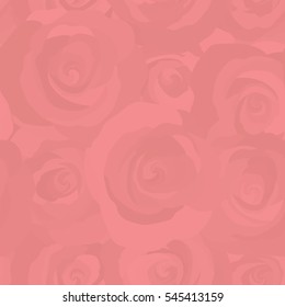 Vector stylized roses. Blue jeans cloth. Jeans background with pink rose flowers. Denim floral background. Denim seamless pattern.