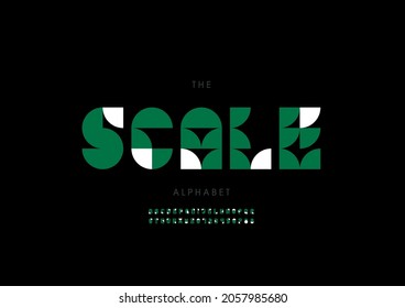 Vector of stylized scale alphabet and font