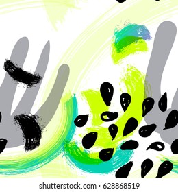 Vector stylized seamless pattern background hand-drawn illustration. Simple shape, pattern.