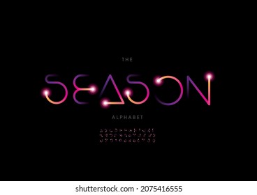Vector of stylized season alphabet and font