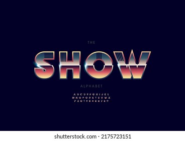 Vector of stylized show alphabet and font