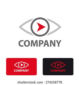 Vector stylized sign eye and arrow