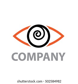 Vector stylized sign eye with swirl