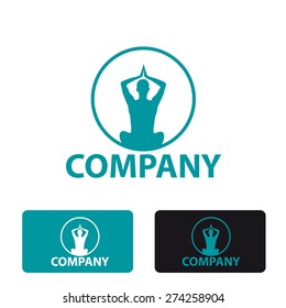 Vector stylized sign spa, yoga and relax
