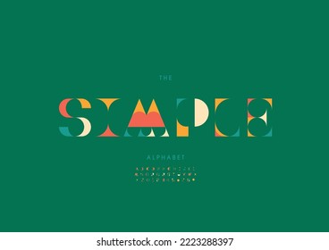 Vector of stylized simple alphabet and font