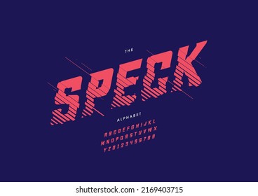 Vector of stylized speck alphabet and font