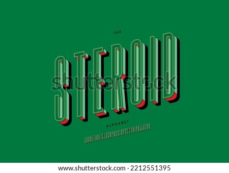 Vector of stylized steroid alphabet and font