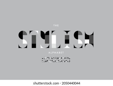 Vector del alfabeto estilizado y elegante