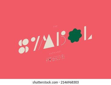 Vector of stylized symbol alphabet and font