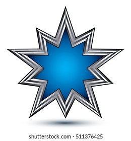 Vector stylized symbol isolated on white background. Star.