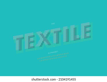 Vector of stylized textile alphabet and font