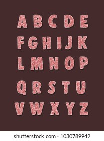 Vector stylized  tracery alphabet
