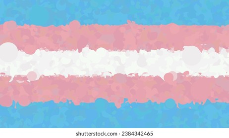 Vector stylized transgender flag. Illustration for Pride Month