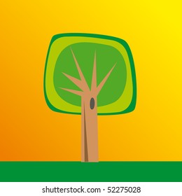 Vector stylized tree