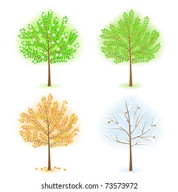 vector stylized trees